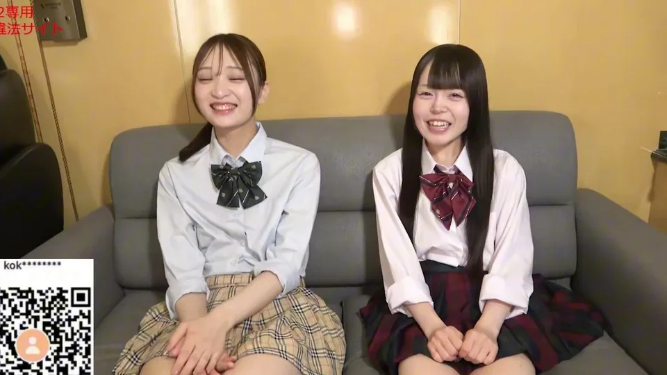 無修正第１弾、美女２名３P、スレンダー美女田代ちゃん、１４３㎝清楚まいかちゃん、身長差２０㎝、素人中出し無修正ハメ撮り動画、レビュー特典無修正