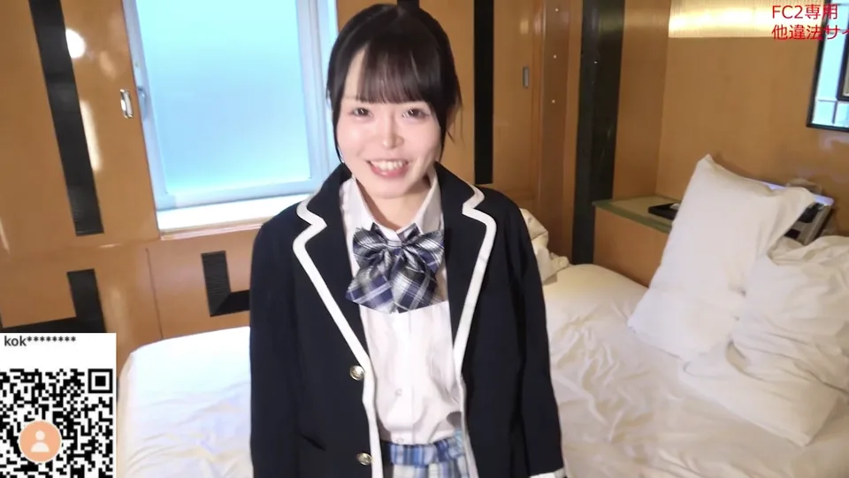 無修正、第６弾、黒髪美女、１４３㎝まいかちゃん。清楚ブレザー制服コスプレでパイパン中出し。レビュー特典無修正