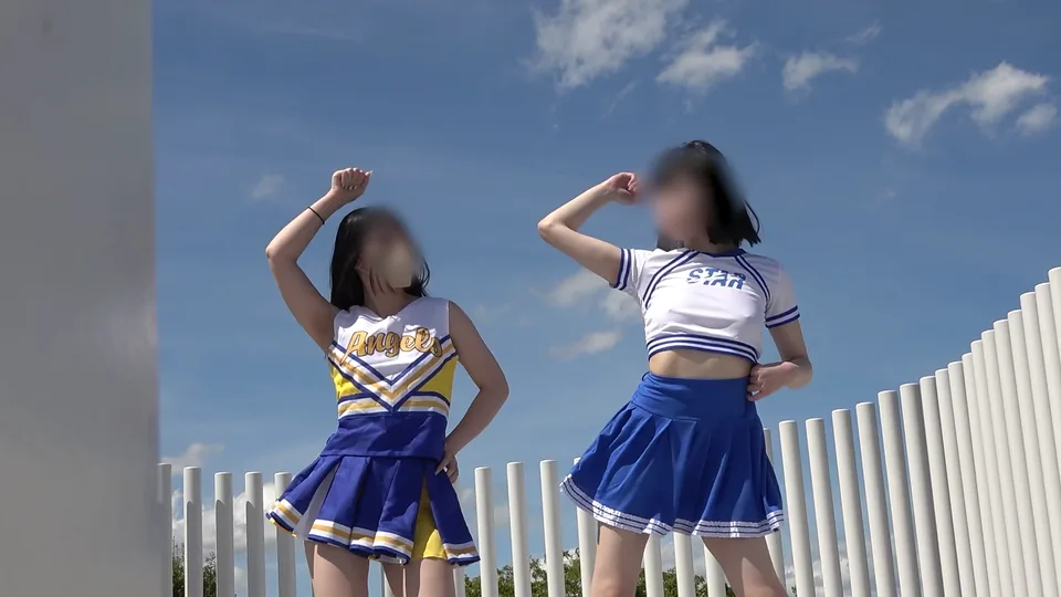 【チアっ子！】スケスケアンスコでダンス練！Tバック尻まんまるでたまらん！