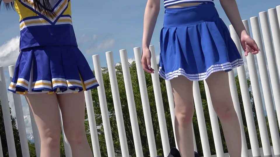 【チアっ子！】スケスケアンスコでダンス練！Tバック尻まんまるでたまらん！